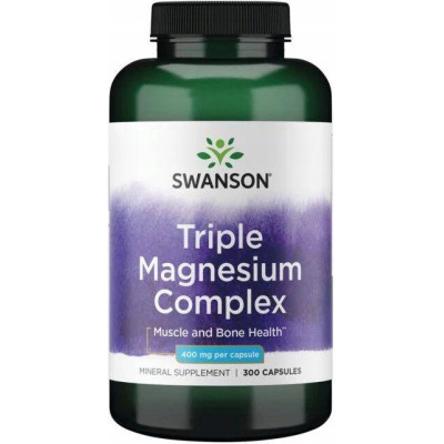 Swanson TRIPLE MAGNESIUM COMPLEX 400mg MAGNEZ KOMPLEKS MAGNEZU 300kps 10mcy