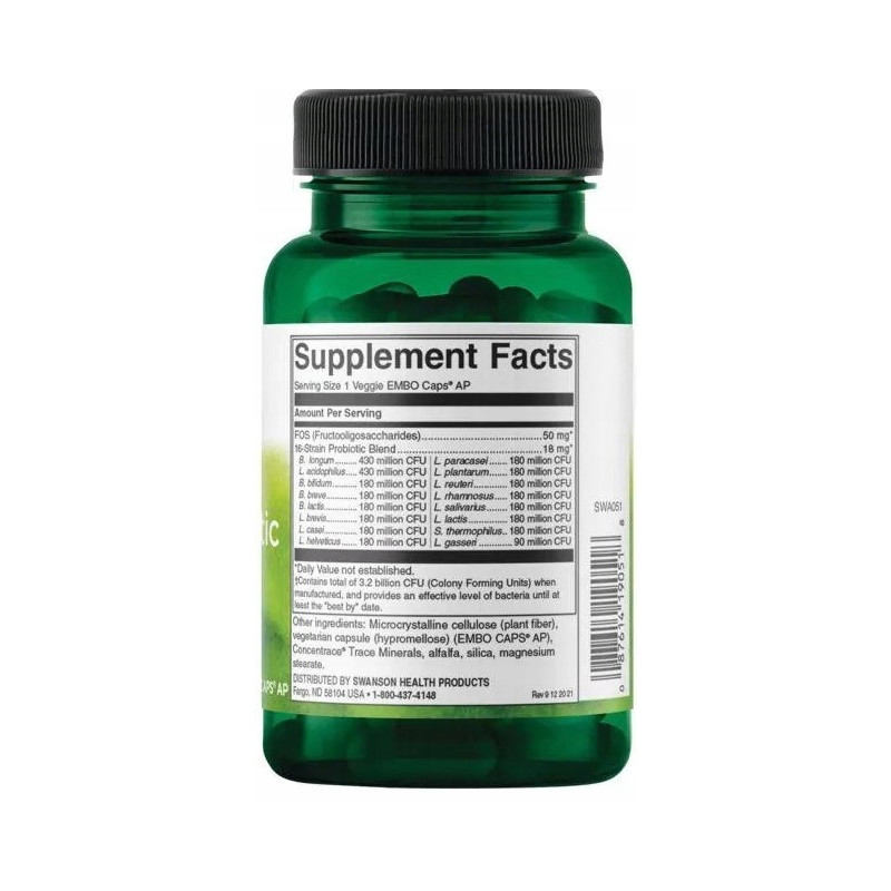 Swanson ULTIMATE 16 STAIN PROBIOTIC PROBIOTYK 16 SZCZEPÓW + MINERAŁY 60kaps