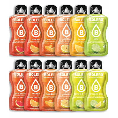 12X BOLERO DRINK NAPÓJ w proszku 3G CITRUS MIX ZESTAW SMAKÓW CYTRUSOWYCH