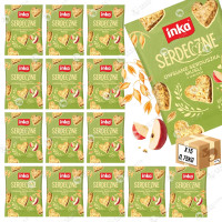 INKA ciasteczka SERDECZNE JABŁKOWE 50G x15szt owsiane serduszka 0,75kg