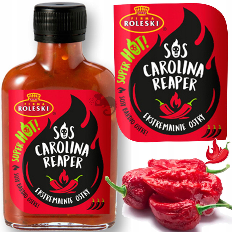 Zestaw 3 OSTRYCH SOSÓW HABANERO GHOST PEPPER CAROLINA REAPER 345g ROLESKI