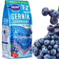 GELLWE SERNIK NA ZIMNO BORÓWKOWY borówka DODAJ MLEKO