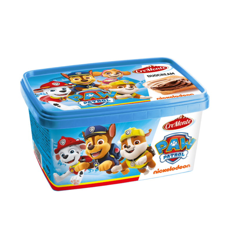 PAW PATROL DUOCREAM KREM MLECZNY i KAKAOWY z ORZECH LASKOWY 400g CreMonte
