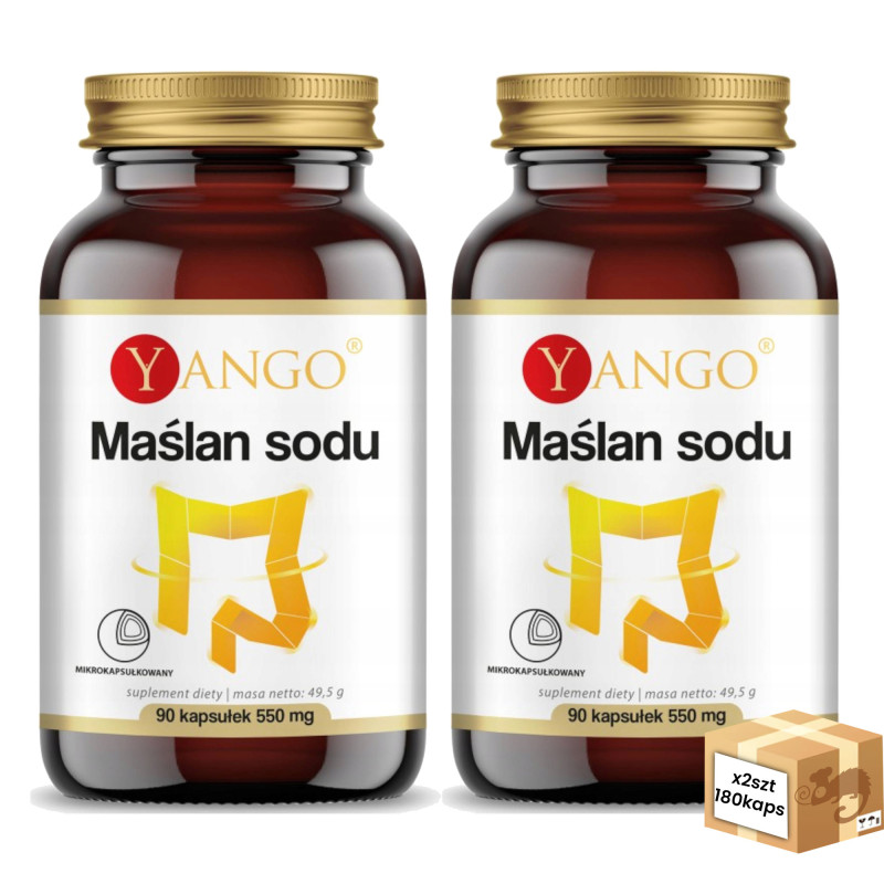 Yango MAŚLAN SODU OTOCZKOWANY 90k x2szt wsparcie: ZDROWE JELITA MIKROFLORA