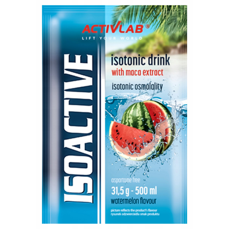 ISOACTIVE Izotonik Activlab ELEKTROLITY smak ARBUZ Watermelon 31,5g 1szt