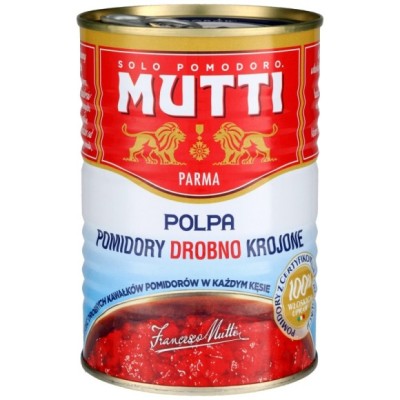 PULPA MUTTI 400g włoskie pomidory drobno krojone bez skórki