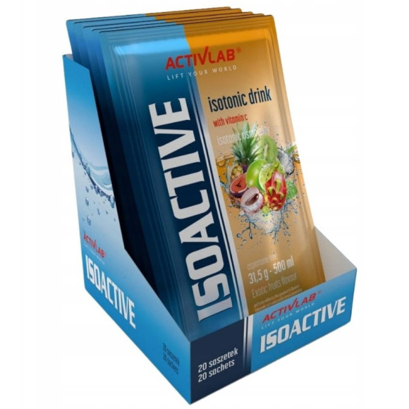 ISOACTIVE Izotonik Activlab ELEKTROLITY exotic OWOCE TROPIKALNE 31,5g x20szt