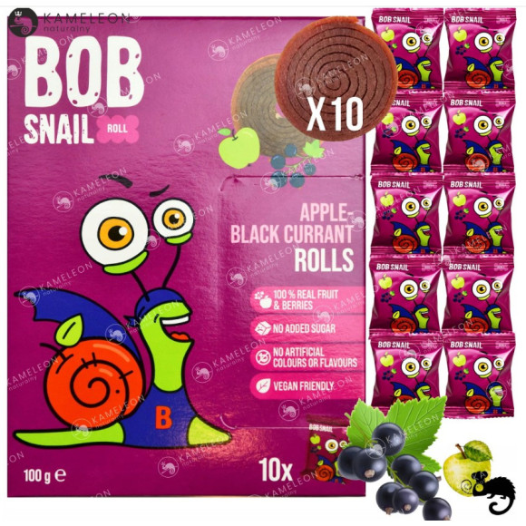 ŚLŚLIMAK BOB SNAIL przekąska owocowa BEZ CUKRU JABŁKO PORZECZKA 10g x40 400G ŚLŚLIMAK BOB SNAIL przekąska owocowa BEZ CUKRU JABŁKO PORZECZKA 10g x40 400G