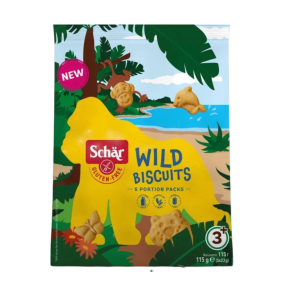 Schar  WILD BISCUITS CIASTECZKA ZWIERZĄTKA BEZGLUTENOWE 115G