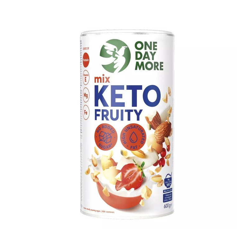 OneDayMore MUSLI MIX KETO OWOCOWY 600g Fruity LOW CARB bez dodatku cukru