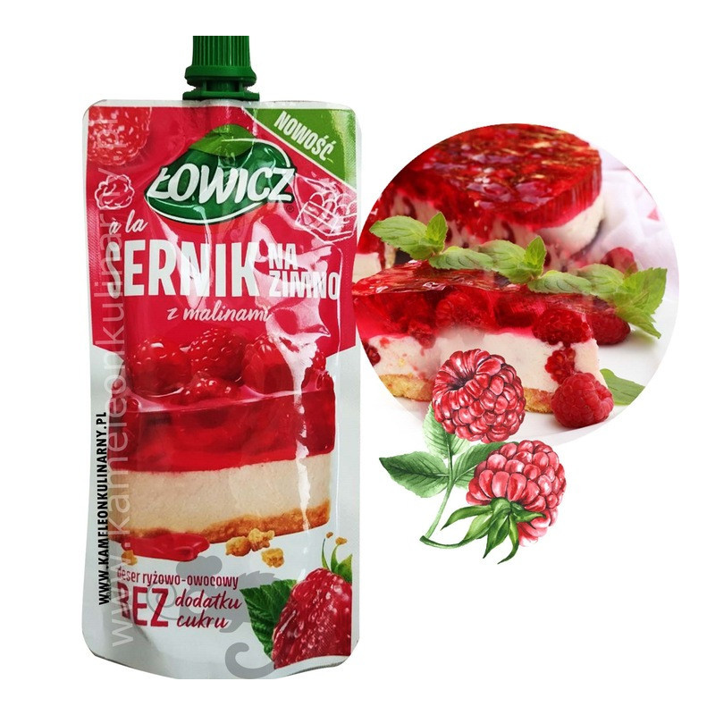 8x ŁOWICZ mus mix CIASTO Z MALIN ŚLIWK SERNIK TARTA SZARLOTKA JAGODZIANKA