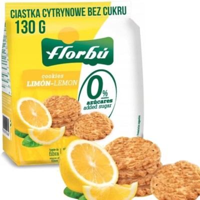 FLORBU Zdrowe Ciasteczka CIASTKA CYTRYNOWE BEZ CUKRU bogate