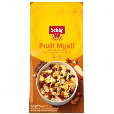 Schar  MUSLI FRUIT MUSLI ZBOŻOWE Z OWOCAMI BEZGLUTENOWE 375