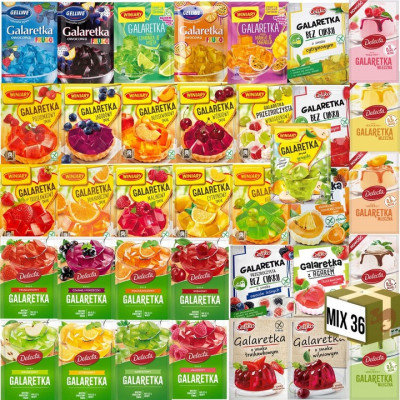 MEGA mix GALARETEK 36szt WYJĄTKOWE SMAKI owocowy zestaw 2kg