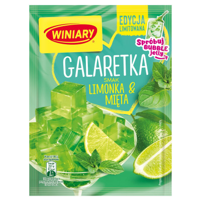 GALARETKA smak LIMONKA MIĘTA Limonkowy z mięta bez glutenu 47g WINIARY HIT!