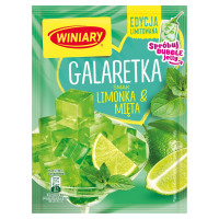 GALARETKA smak LIMONKA MIĘTA Limonkowy z mięta bez glutenu 47g WINIARY HIT!