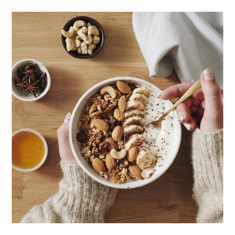 OneDayMore GRANOLA CYNAMONOWA Z ORZECHAMI 450g Migdały + Nerkowce + Laskowe