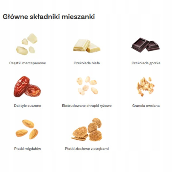 OneDayMore GRANOLA MARCEPANOWA ŚWIĄTECZNA 400g Migdały Marcepan Czekolada OneDayMore GRANOLA MARCEPANOWA ŚWIĄTECZNA 400g Migdały Marcepan Czekolada