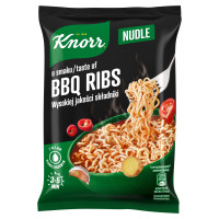Knorr NUDLE O SMAKU BBQ RIBS ŻEBERKA 66g zupka chińska makaron danie błysk.