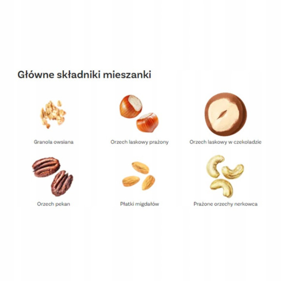 OneDayMore MUSLI PREMIUM ORZECHOWE Z ORZECHAMI LASKOWYMI 450g granola tuba OneDayMore MUSLI PREMIUM ORZECHOWE Z ORZECHAMI LASKOWYMI 450g granola tuba