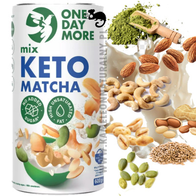 OneDayMore MUSLI PREMIUM MIX KETO MATCHA 600g granola płatki na śniadanie