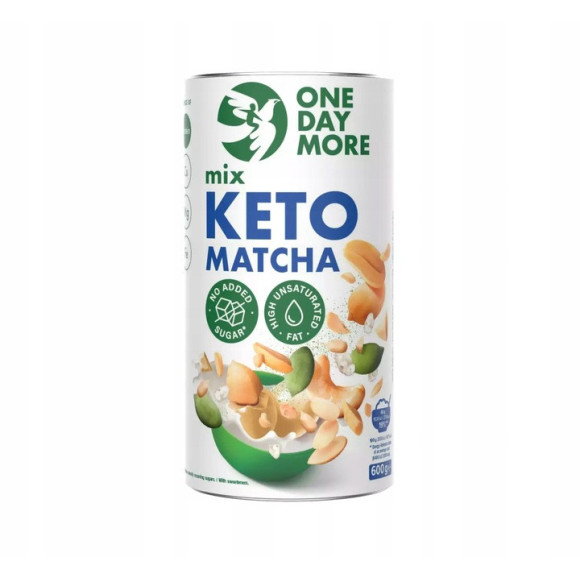 OneDayMore MUSLI PREMIUM MIX KETO MATCHA 600g granola płatki na śniadanie OneDayMore MUSLI PREMIUM MIX KETO MATCHA 600g granola płatki na śniadanie