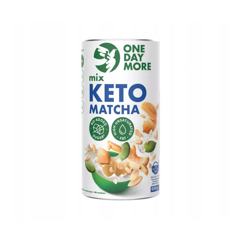 OneDayMore MUSLI PREMIUM MIX KETO MATCHA 600g granola płatki na śniadanie