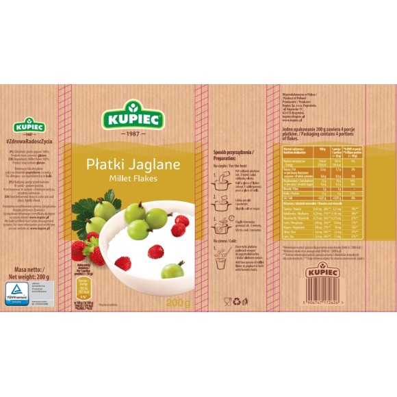 Kupiec PŁATKI JAGLANE 200g 0,2KG
