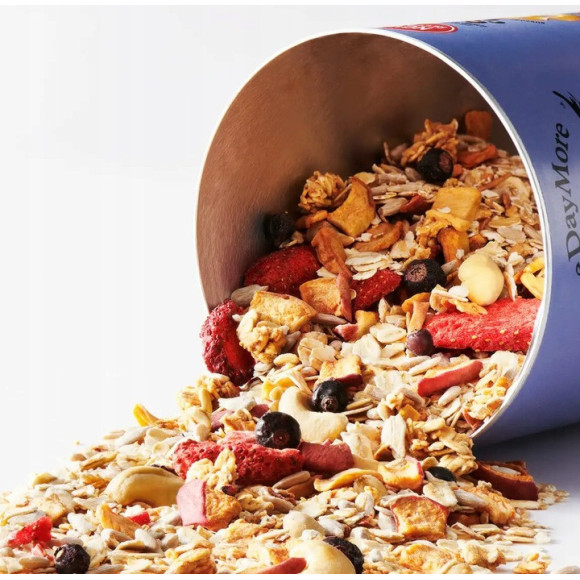 OneDayMore IMMUNITY MUSLI Odpornościowe Truskawka Porzeczka 450g Płatki HIT