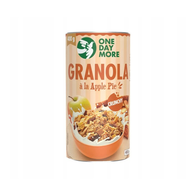 OneDayMore GRANOLA A LA SZARLOTKA CRUNCHY Jabłkowa z cynamonem 400g PYCHA
