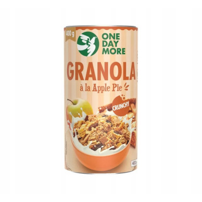 OneDayMore GRANOLA A LA SZARLOTKA CRUNCHY Jabłkowa z cynamonem 400g PYCHA