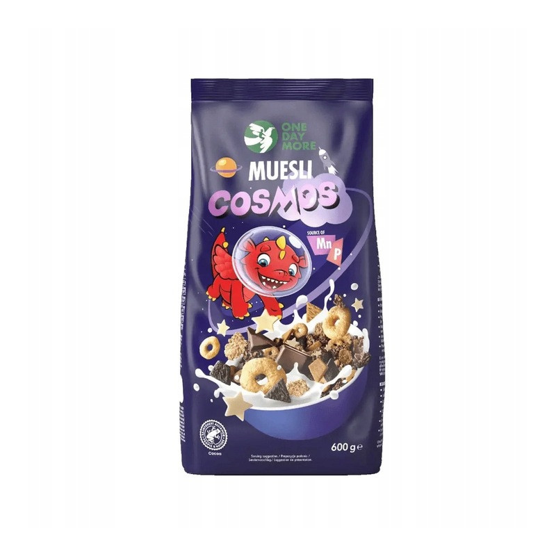 OneDayMore MUSLI COSMOS 600g - Granola + gwiazdki z czekolady + ciasteczka