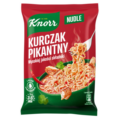 Knorr NUDLE KURCZAK PIKANTNY 63g zupka chińska makaron danie błyskawiczne