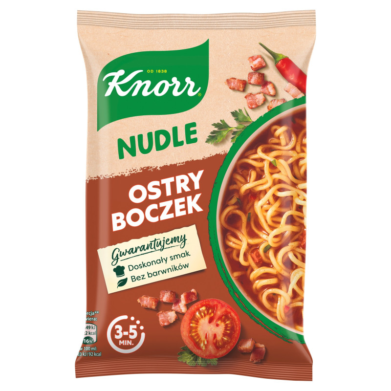 Knorr NUDLE OSTRY BOCZEK 63g zupka chińska makaron danie błyskawiczne