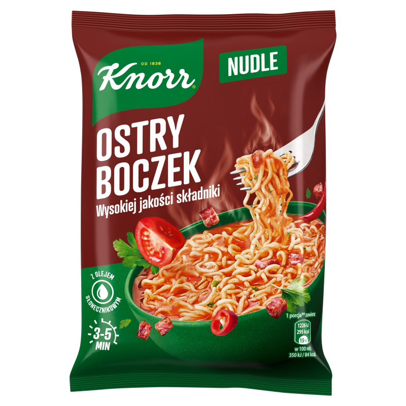 Knorr NUDLE OSTRY BOCZEK 63g zupka chińska makaron danie błyskawiczne