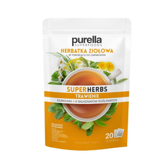 PURELLA SUPERHERBS herbata TRAWIENIE Mięta Kopr Rumianek