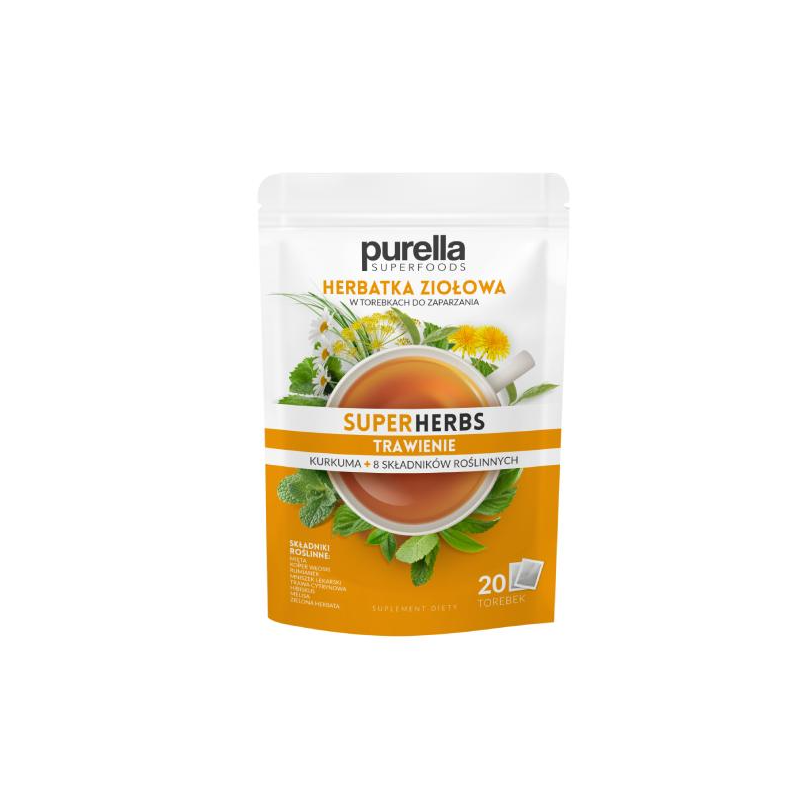 PURELLA SUPERHERBS herbata TRAWIENIE Mięta Kopr Rumianek
