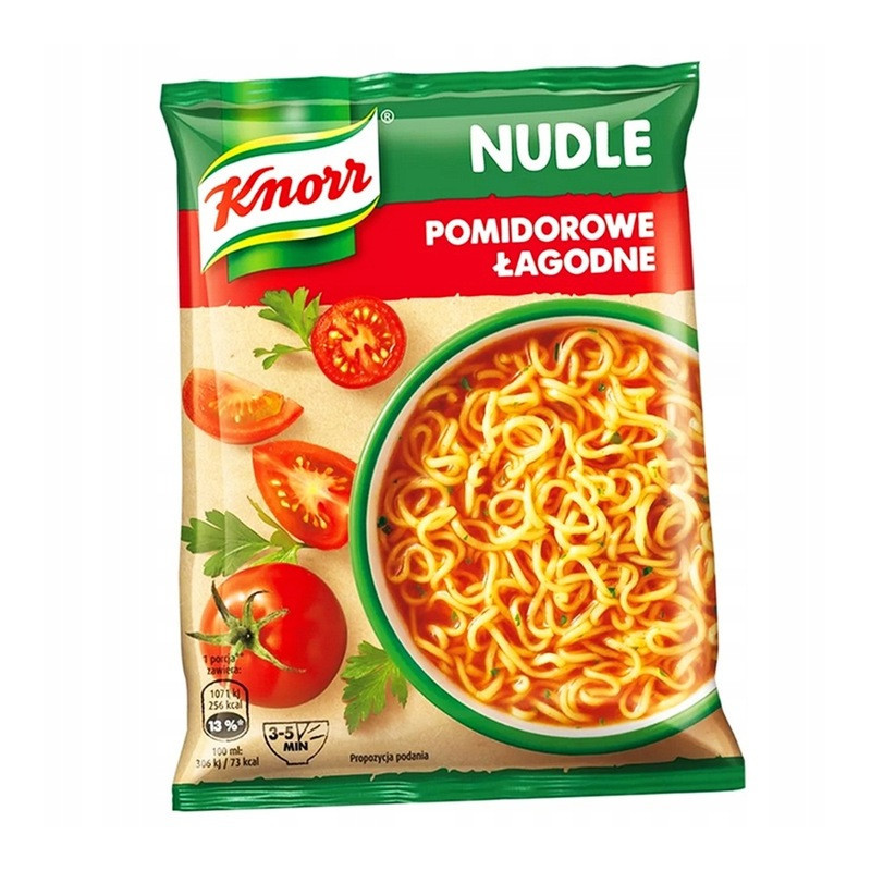 Knorr NUDLE POMIDOROWE ŁAGODNE 63g zupka chińska makaron danie błyskawiczna
