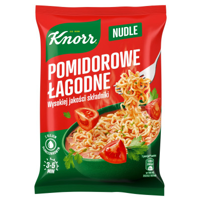 Knorr NUDLE POMIDOROWE ŁAGODNE 63g zupka chińska makaron danie błyskawiczna