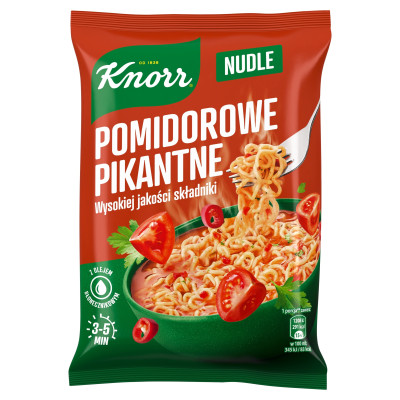 Knorr NUDLE O SMAKU BBQ RIBS ŻEBERKA 66g zupka chińska makaron danie błysk.
