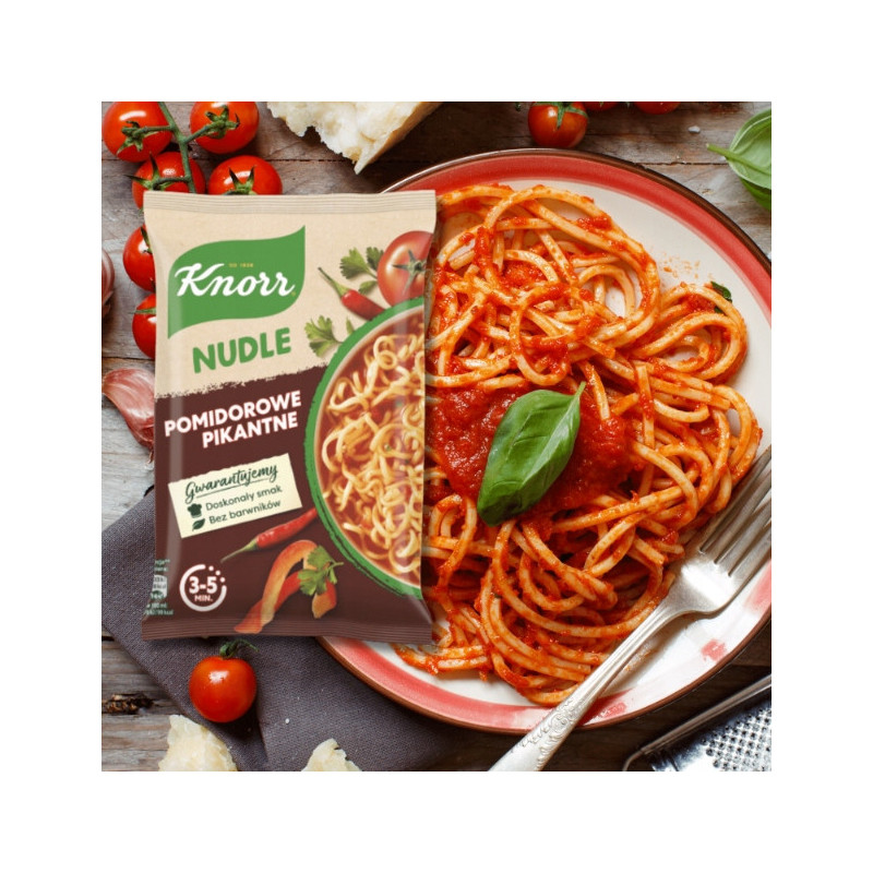 Knorr NUDLE O SMAKU BBQ RIBS ŻEBERKA 66g zupka chińska makaron danie błysk.