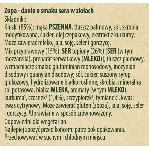 Knorr NUDLE SER W ZIOŁACH 61g zupka chińska makaron danie błyskawiczne Knorr NUDLE SER W ZIOŁACH 61g zupka chińska makaron danie błyskawiczne