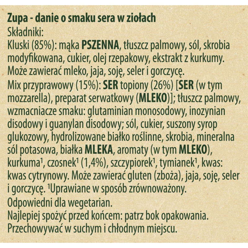 Knorr NUDLE SER W ZIOŁACH 61g zupka chińska makaron danie błyskawiczne