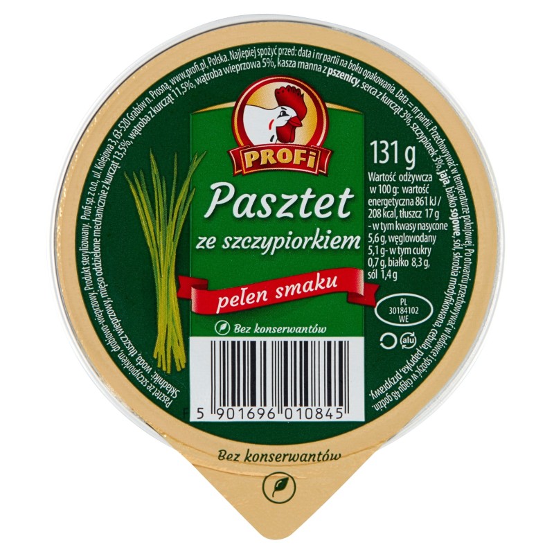 PASZTET DROBIOWO-WIEPRZOWY ZE SZCZYPIORKIEM bez