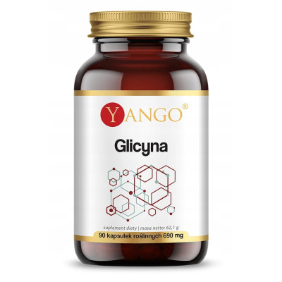 Yango GLICYNA 690mg 90kps SKŁADNIK KOLAGENU NEUROPRZEKAŹNIK pomoc U.NERWOWY