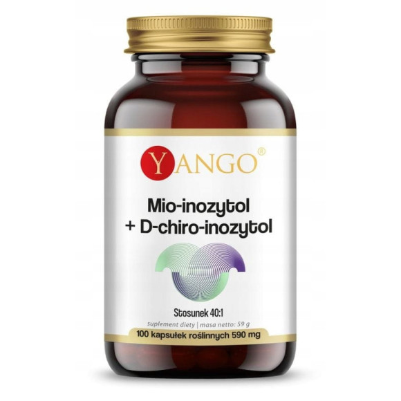 Yango MIO-INOZYTOL + D-chiro-inozytol 100kaps wsparcie RÓWNOWAGA HORMONALNA Yango MIO-INOZYTOL + D-chiro-inozytol 100kaps wsparcie RÓWNOWAGA HORMONALNA