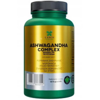 ASHWAGANDHA COMPLEX + Magnez Wit.B6 L-tryptofan 60kps LANCO pomoc STRES SEN