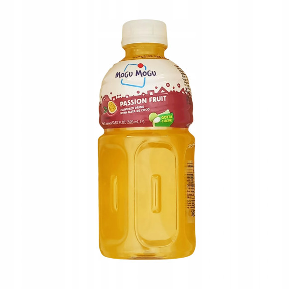MOGU MOGU napój MARAKUJA z nata do coco kawałkami galaretki kokosowej 320ml MOGU MOGU napój MARAKUJA z nata do coco kawałkami galaretki kokosowej 320ml