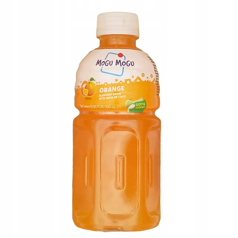 MOGU MOGU napój POMARAŃCZA z nata de coco kawałkami galaretki kokos. 320ml
