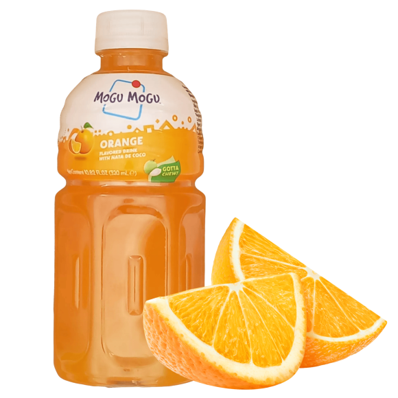 MOGU MOGU napój POMARAŃCZA z nata de coco kawałkami galaretki kokos. 320ml MOGU MOGU napój POMARAŃCZA z nata de coco kawałkami galaretki kokos. 320ml
